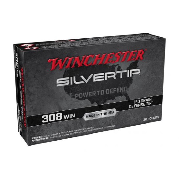 Winchester Silvertip 150 gr Defense Tip .308 Winchester Ammunition 20 Rounds - W308ST