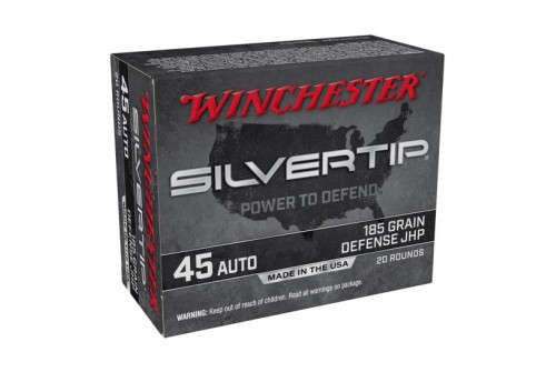 Winchester Silvertip 185 gr JHP .45 ACP Ammunition 20 Rounds - W45AST