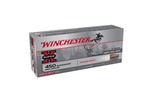 Winchester Super X 260 gr PP .450 Bushmaster Ammunition 20 Rounds - X4501