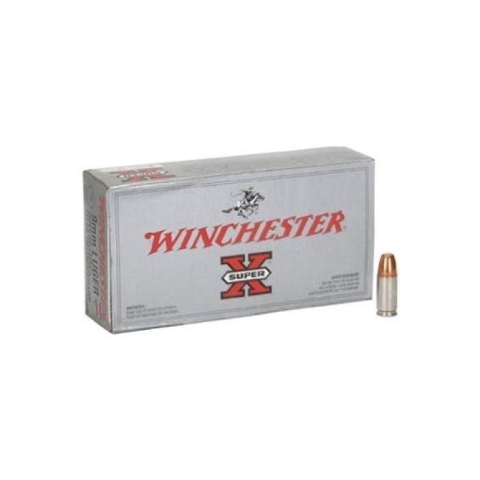 Winchester Ammo X9MMSU2CN Super X 9mm Luger Subsonic 147 gr Nickel-Plated Brass 50 Bx/ 10 Cs