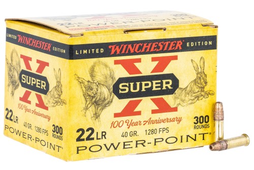 Winchester Super X 100 Year Anniversary .22 LR, 40gr, Power-Point, 300rd Box