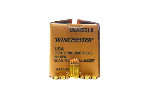 Winchester Ammo W2231000 USA 223 Rem 55 gr Full Metal Jacket (FMJ) - 1000 rounds - Dirty Bird Industries