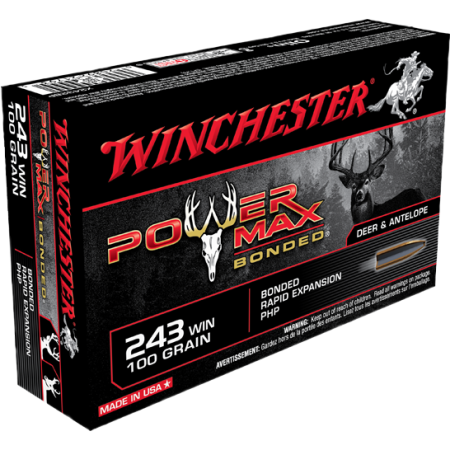 Winchester 243 100gr PowerMax Bonded Ammunition 20rds - X2432BP