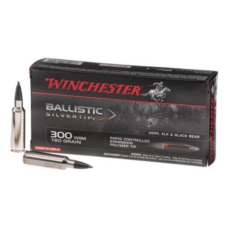 Winchester 300 WSM 180gr Ballistic SilverTip Tifle Ammunition - SBST300SA