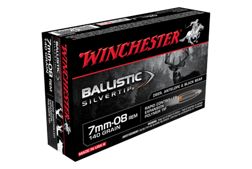 Winchester 7mm-08 140gr Ballisctic SilverTip Rifle Ammunition 20rds - SBST708