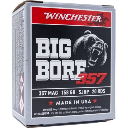 Winchester Big Bore Brass .357 Mag 158-Grain 20-Rounds JHP