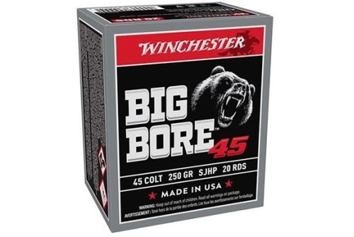 Winchester Big Bore Brass .45 Colt 250-Grain 20-Rounds JSP