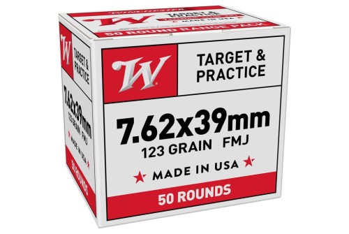 Winchester USA Brass 7.62 X 39 123-Grain 50-Rounds FMJ