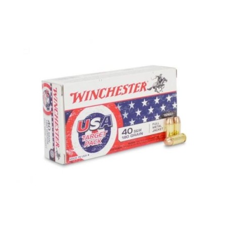 Winchester: USA .40 S&W 180gr FMJ, 50/Box