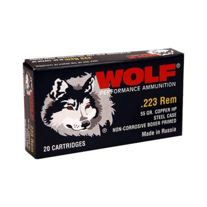 Wolf Military Classic 223 Rem 55gr HP 20/bx C22355HP