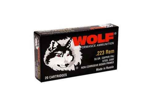 Wolf .223 55 gr FMJ 20 Rounds Ammunition - 22355