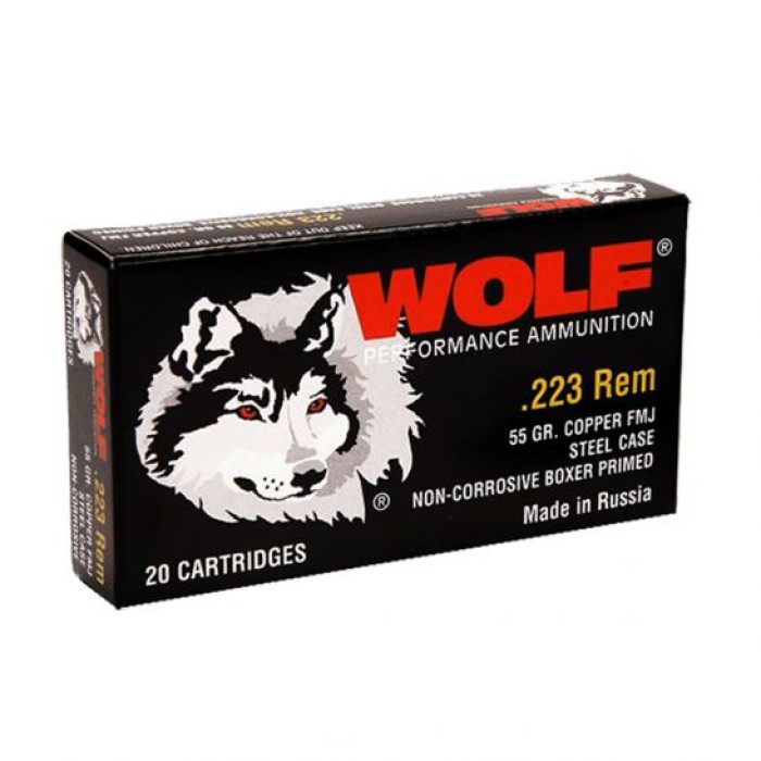 Wolf .223 55 gr FMJ 20 Rounds Ammunition - 22355