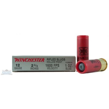 Winchester 12ga 2.75" 1oz Rifled Slug Ammunition 5rds - X12RS15