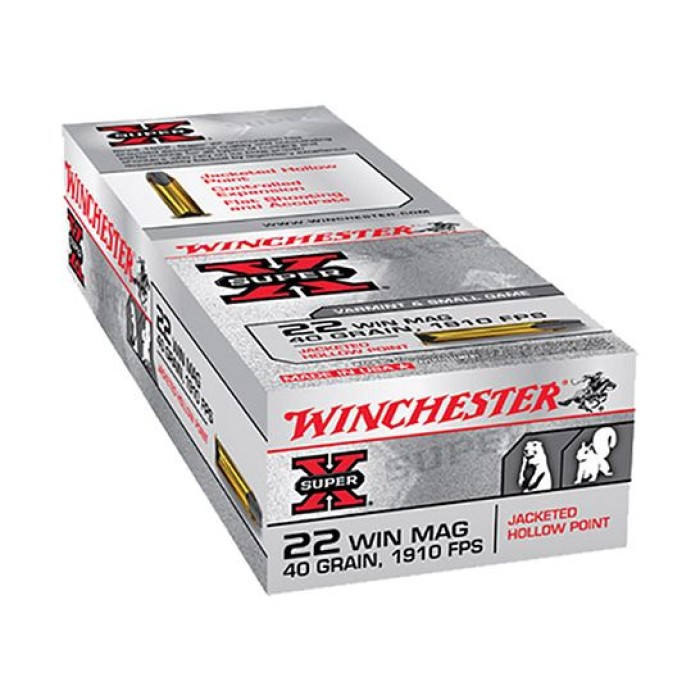 Winchester SUP-X 22 WMR Ammo 40 Gr JHP 50rds - X22MH