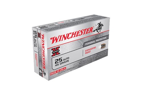 Winchester 25 Auto/ACP 45gr Expanding Point Super X Ammunition 50 rounds - X25AXP