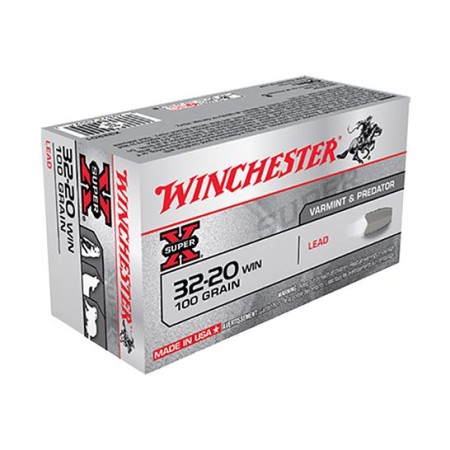 Winchester 32-20 Winchester 100gr LRN Super X Ammunition 50rds - X32201