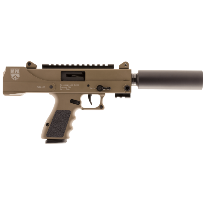 Masterpiece Arms Defender 9mm 17+1 Pistol, Black - MPA30DMG