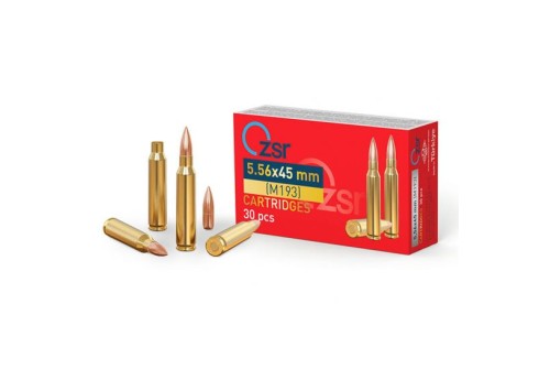 ZSR M193 55 GR FMJ 5.56X45 AMMUNITION, 30 ROUNDS