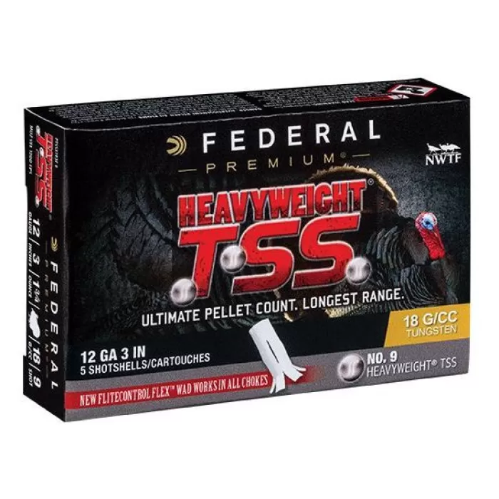 Federal Premium Heavyweight TSS 12 GA #9-Shot 5-Rounds 3"
