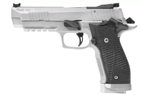 Sig P226X5 Custom Works 9mm, 5" Barrel, G10 Piranha Grips, AX3 Trigger, Stainless, 20rd