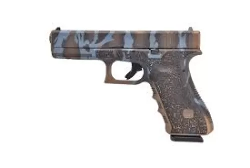 Glock 17 9mm Luger 4.48in Blue Tiger Stripe Cerakote Pistol - 17+1 Rounds