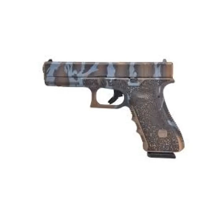 Glock 17 9mm Luger 4.48in Blue Tiger Stripe Cerakote Pistol - 17+1 Rounds Glock 17 9mm Luger 4.48in Blue Tiger Stripe Cerakote Pistol - 17+1 Rounds