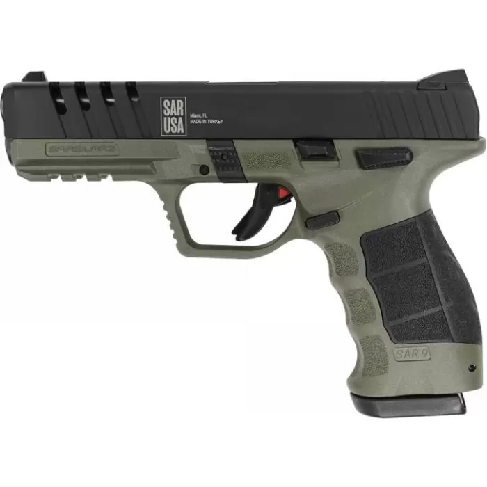 SAR USA Mete OD Green Black Slide 9mm 17 +1 with Red Dot SAR USA Mete OD Green Black Slide 9mm 17 +1 with Red Dot