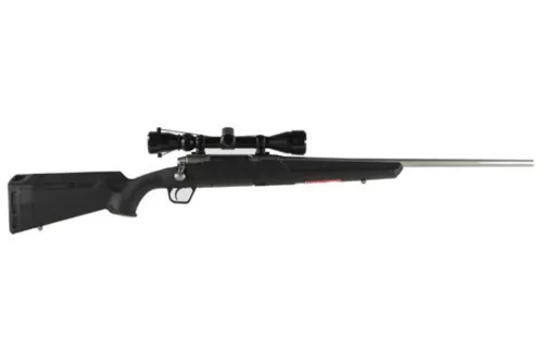 Savage Axis XP 7mm-08 Remington, With 3X9X40 Scope, 22" Barrel, Stainless Steel,, , Synthetic, Black,  4 rd