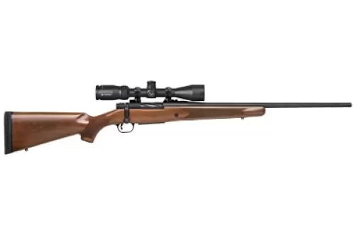 Mossberg 28057 Patriot  22250 Rem Caliber with 51 Capacity 22 Fluted Barrel Matte Blued Metal Finish  Walnut Stock Right Hand Full Size Includes Vortex Crossfire II 39x40mm Scope UPC: 015813280570