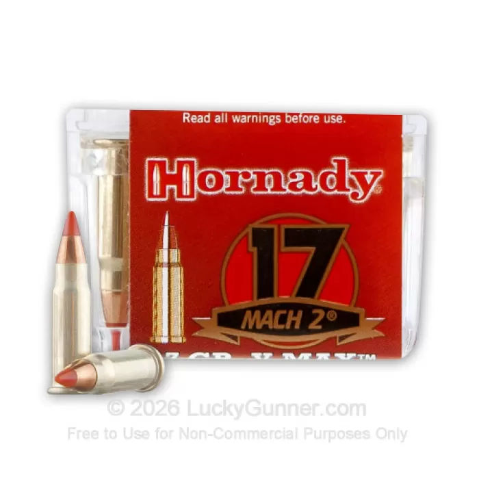 17 Mach 2 (HM2) - 17 Grain V-Max - Hornady - 500 Rounds 17 Mach 2 (HM2) - 17 Grain V-Max - Hornady - 500 Rounds