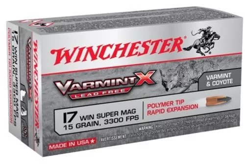 Winchester Varmint X 17 WSM 15gr, Polymer Tip Lead Free, 50rd Box