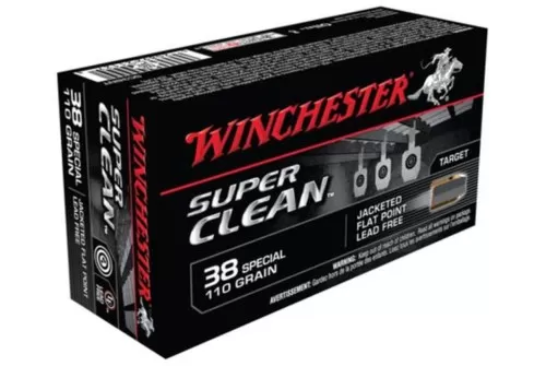 Winchester Super Clean Non Toxic 38 Special 110 Grain Jacket - Brass Casing