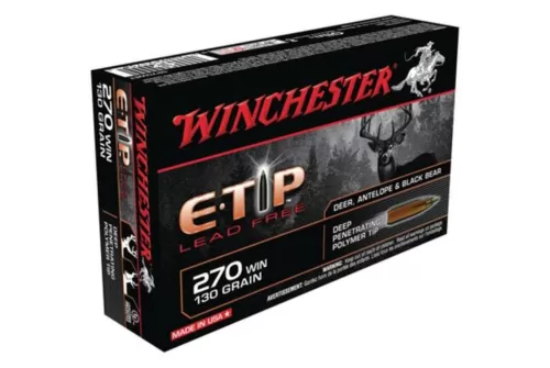 Win E-Tip LF 270Win 130 Grain Weight Etip 20/Box S270WET 020892217584