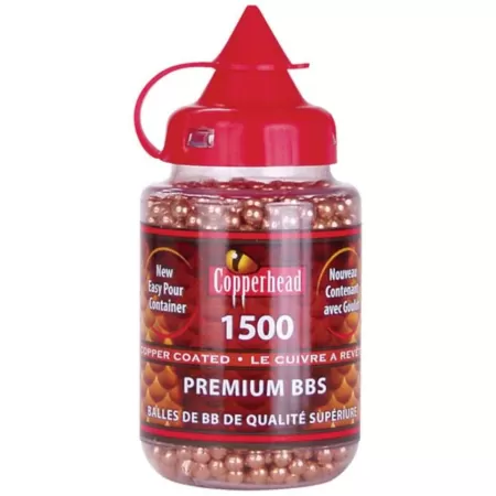 Crosman 0737 Copperhead BBs .177 BB Copper-Coated Steel 1500 Per Bottle