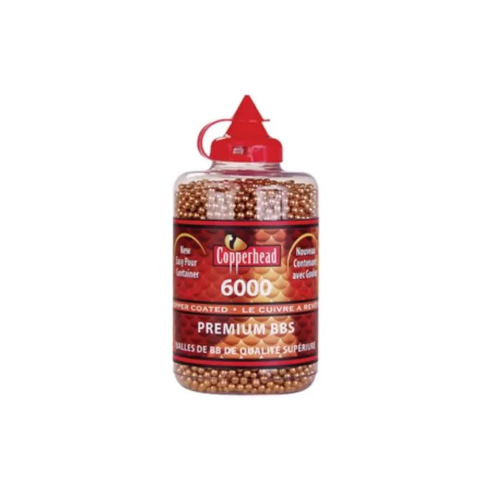 Crosman 767 Copperhead BBs .177 BB Copper-Coated Steel 6000 Per Bottle