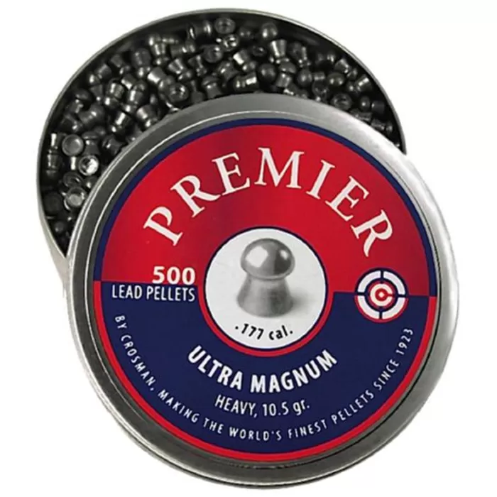 CROSMAN Premier .177 Lead Domed Heavy Pellets, 500 Count (LUM177) CROSMAN Premier .177 Lead Domed Heavy Pellets, 500 Count (LUM177)