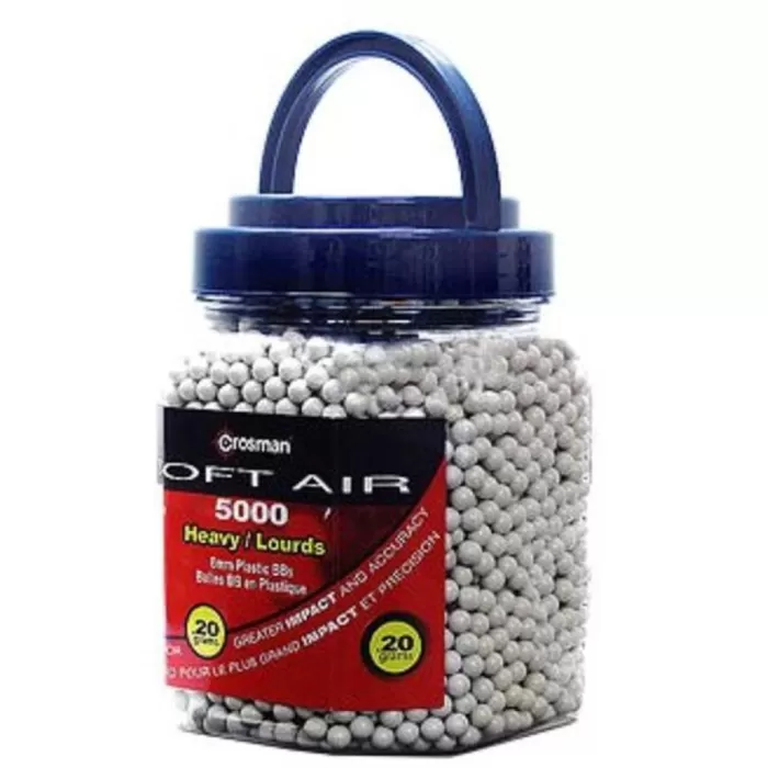 Crosman 5000 20 Gram Count Soft Air White BBs Crosman 5000 20 Gram Count Soft Air White BBs