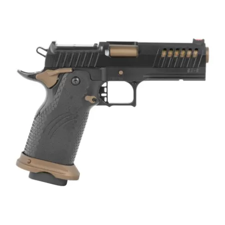Fierce Firearms FGZ-9-C-BBZ Grizz Commander 9mm Luger 19+1 4.25" Black Bull Barrel, Steel Optic Ready/Serrated Slide, Burnt Bronze Cerakote w/Black Controls Steel Frame w/Accessory Rail, RMR Footprint
