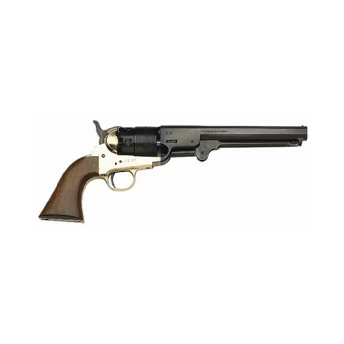 Traditions 1851 Navy Revolver 44BP 7.38" Hammer/Blade Walnut Grip Blue Traditions 1851 Navy Revolver 44BP 7.38" Hammer/Blade Walnut Grip Blue