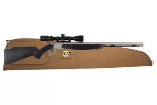 CVA Optima v2 209 Magnum Series .50 Caliber 26" Stainless Steel Fluted Barrel Black Stock KonusPro 3-9x40 Scope Padded Case