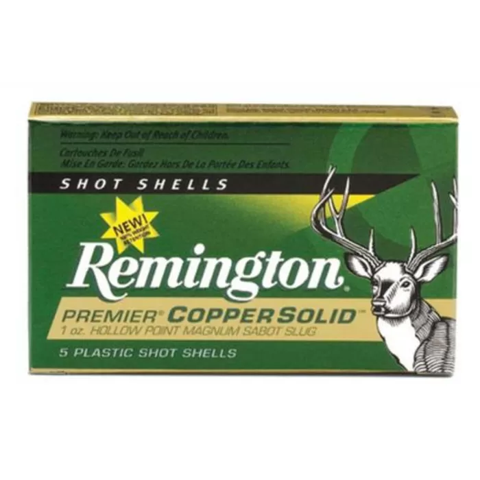 Remington Copper Solid Sabot 20Ga 2.75 5/8Oz Slug 5/Bx PR20CS Remington Copper Solid Sabot 20Ga 2.75 5/8Oz Slug 5/Bx PR20CS