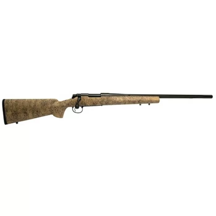 Remington, 700 5-R Gen 2, Bolt Action Rifle, 300 Win, 24" Black Cerakote Fluted And Threaded Barrel, Sand Color With Black Webbing HS Precision Stock, 3 Rounds, X-Mark Pro Adjustable Trigger, Right Hand