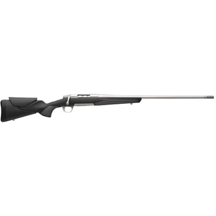 Browning 036008299 X-Bolt 2 Hunter Full Size 6.8 Western 3+1 24" Stainless Steel Threaded Barrel, Drilled & Tapped Stainless Steel Receiver, Adj Vari-Tech Black Composite Stock w/Adjustable Comb & LOP