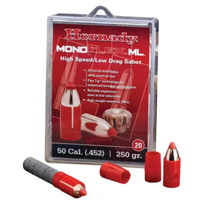 HORNADY MonoFlex ML 50 Cal High Speed / Low Drag Saboted Bullets (67274) HORNADY MonoFlex ML 50 Cal High Speed / Low Drag Saboted Bullets (67274)