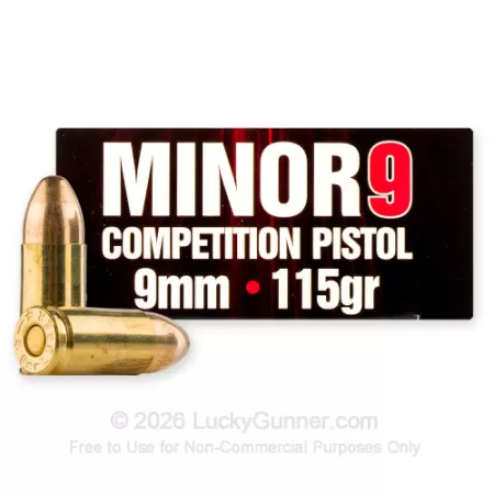 115GR FMJ 50RD 20BX/CSELEY MINOR 9 COMPETITION 9MM