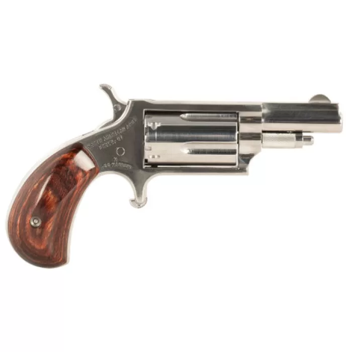 North American Arms 22MDLX LDLX  22 Mag 5 Shot 1.13" Polished Stainless Steel, Rosewood Grip, Exposed Hammer
