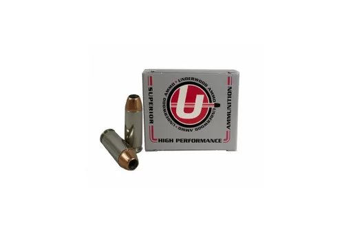 Underwood Ammo 10mm Auto 150 Grain Jacketed Hollow Point Nickel Plated Brass Cased Pistol Ammo, 20 Rounds, 235