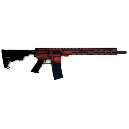 GREAT LAKES FIREARMS & AMMO AR-15 .223 WYLDE 16" 30RD BATTLEWORN RED