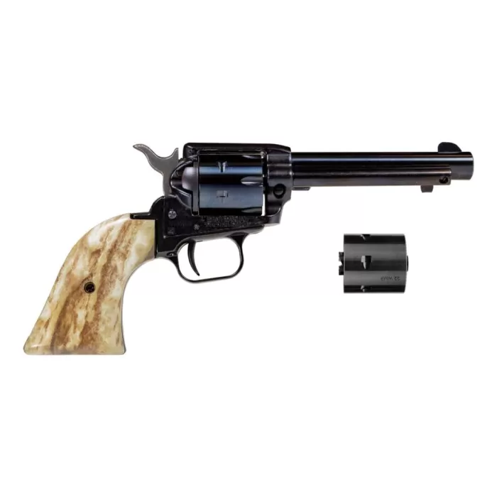 Heritage Rough Rider 22 LR/22 Mag Combo Revolver With 4.75 Inch Barrel and Stag Grips Heritage Rough Rider 22 LR/22 Mag Combo Revolver With 4.75 Inch Barrel and Stag Grips