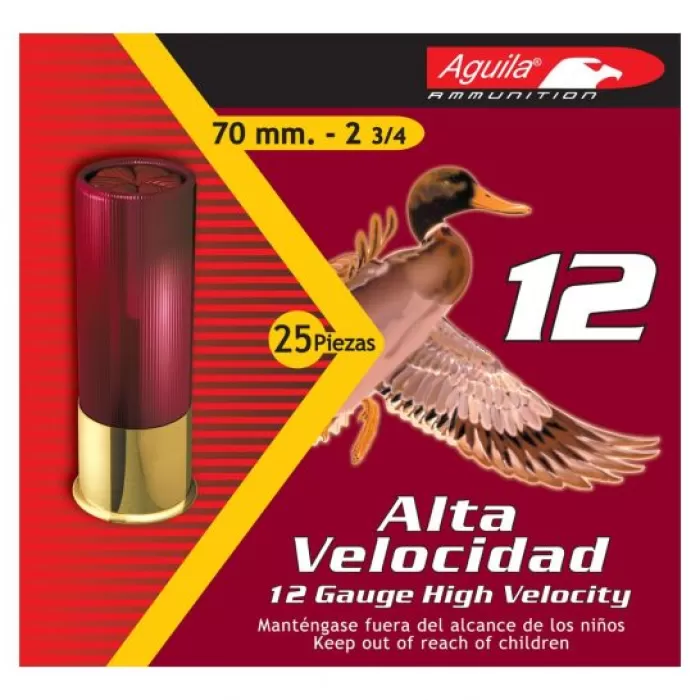 Aguila Field 12 Gauge 2-3/4 inches 2 Shot 1-1/4 oz High Velocity Lead Shotshell, Birdshot, 25/Box - 1CHB1202 Aguila Field 12 Gauge 2-3/4 inches 2 Shot 1-1/4 oz High Velocity Lead Shotshell, Birdshot, 25/Box - 1CHB1202